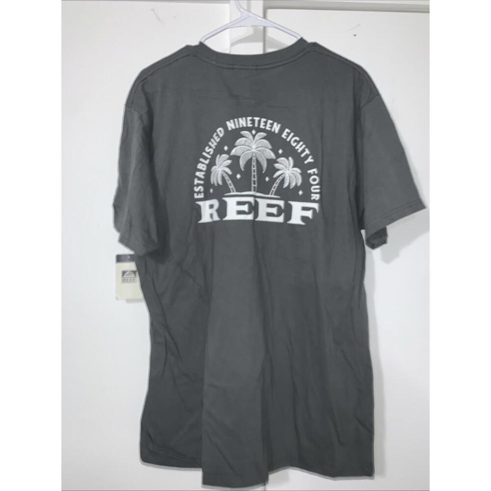 New Men’s XLarge Reef Gray‎ Short Sleeve Teeshirt New